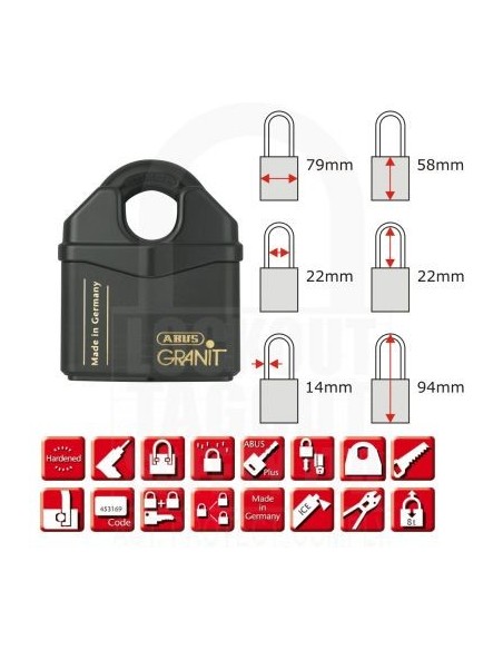 Abus 37RK/80 Granit-Lock Special lock