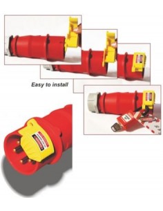 Large Socket Lockout Lockout Safety Supply 7266 Pin and Sleeve Red